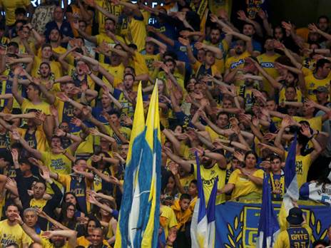 הקהל הצהוב סיפק אווירה ביתית (צילום: אלן שיבר)