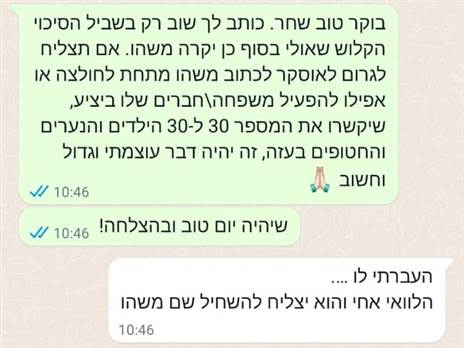 ההתכתבות שהובילה למחווה