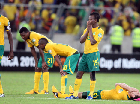 שחקני דרום אפריקה לא מאמינים (gettyimages)