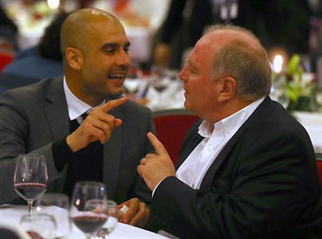 גווארדיולה והנס בימים יפים יותר (GETTYIMAGES)