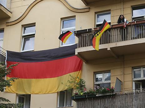 תחושת לאומיות מטורפת ברחובות ברלין (gettyimages)