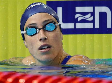 עברי בבריכה. "מחכה לאליפות העולם בדוחא" (gettyimages)