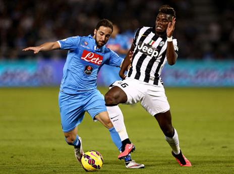 היגוואין מול פוגבה, הצגה בדוחא (gettyimages)