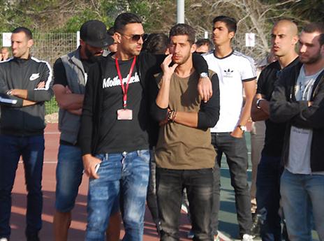 מחכים כבר למכבי חיפה. זהבי ומיכה (צילום: מכבי תל אביב)