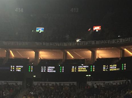 השלט נגד מזרחי באולם ה-O2