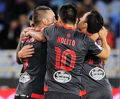 שחקני סלטה ויגו חוגגים בסן סבסטיאן (Getty)