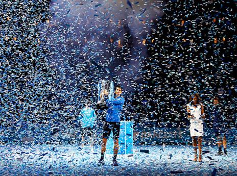 חגג שנה מדהימה. ג'וקוביץ' (Getty)