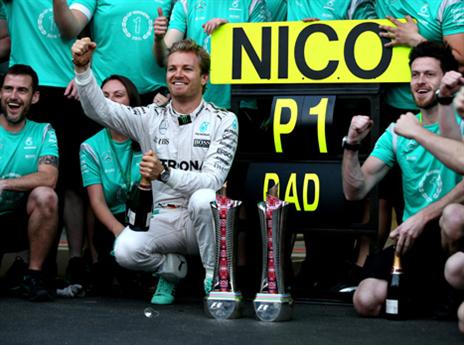 רוזברג מאושר בבאקו (getty)