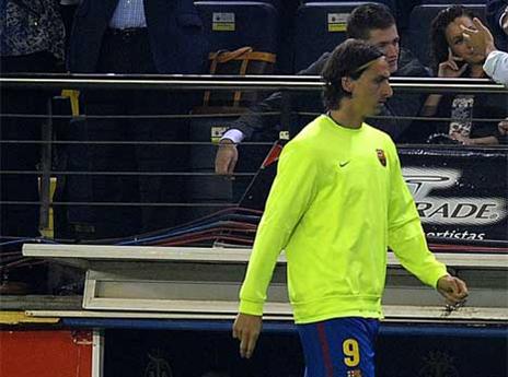 רגע לפני הפיצוץ. זלאטן במשחק מול ויאריאל (Getty)