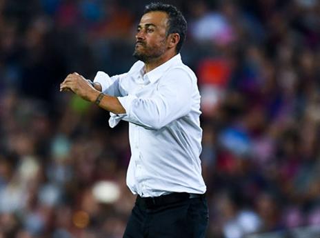 לואיס אנריקה. מול סלטיק מסי וסוארס כבר יחזרו להרכב (Getty)