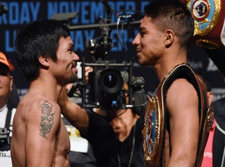 פאקיאו מול ורגאס בשקילה (GETTY)