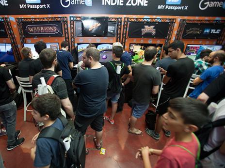 מתחם ה-indie zone שבו יוצגו מפתחים עצמאיים. צילום: goodnews יח"צ.