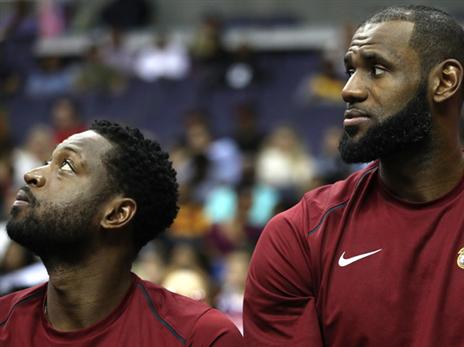 וייד ולברון בחוץ, עוד הפסד לקאבס (getty)