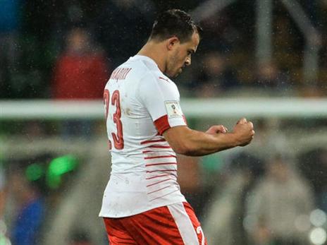 שאקירי: "שלטנו בכל 90 הדקות, לא יכולים לחכות לגומלין בבאזל כדי לעלות" (getty)