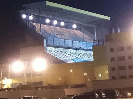 היציע שאיכלס את הקהל הצהוב בוויאריאל