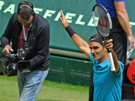 פדרר. מרגיש בבית בהאלה (getty)