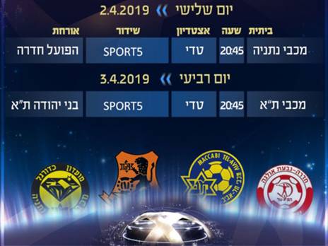 סדר משחקי חצי גמר הגביע (באדיבות ההתאחדות לכדורגל)