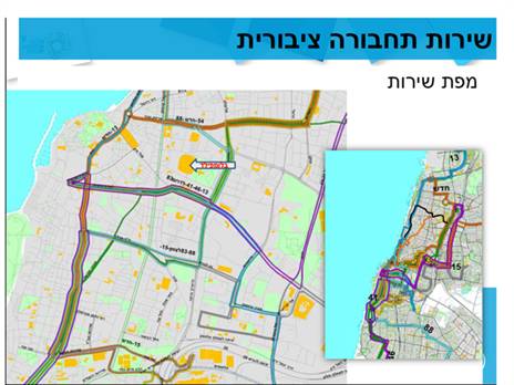 מפת התחבורה הציבורית בזמן העבודות על הרכבת הקלה
