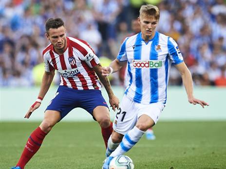 ניצחון יוקרתי לסוסיאדד. אודגור עם סאול (צילום: getty)