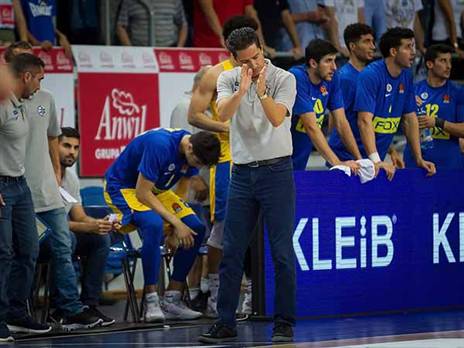 קל באימונים. ספרופולוס (באדיבות מכבי ת"א)