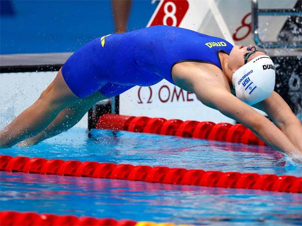 כמה צעירה, ככה מעוטרת. גורבנקו (סימונה קסטרווילארי, באדיבות איגוד השחייה)