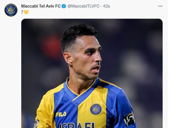 פוסט התמיכה של מכבי ת"א בזהבי (הטוויטר הרשמי)