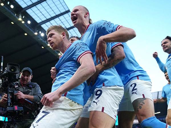 מוביל את סיטי בהצגה מול ארסנל. דה בריינה (Getty)