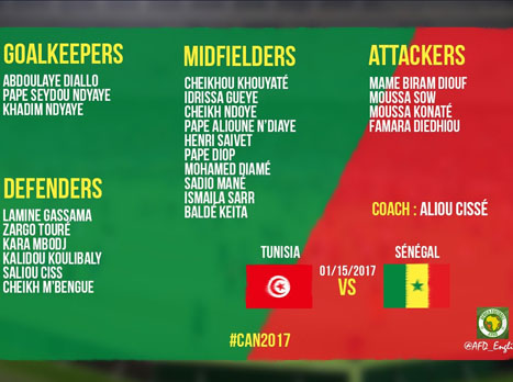 הסגל המלא של סנגל (טוויטר)