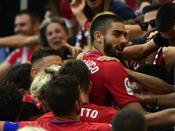 קראסקו והאוהדים בטירוף. אתלטיקו כבר במקום השני (getty)