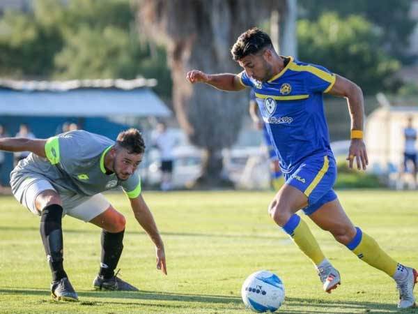 הבקיע את השער הראשון. ריקן (באדיבות האתר הרשמי של מכבי ת"א)