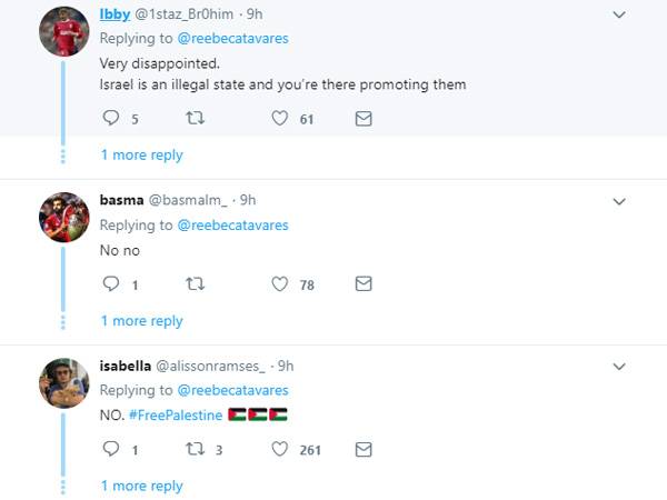 חלק מהתגובות שספגה טבארס