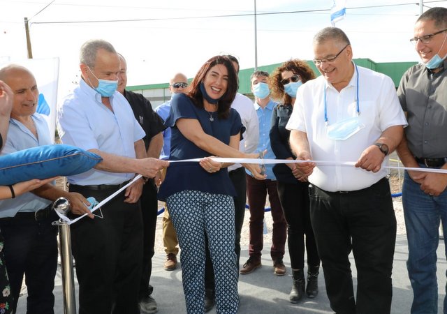 מירי רגב בעת חניכת הכניסה הדרומית לכביש העמק (צילום: משרד התחבורה)