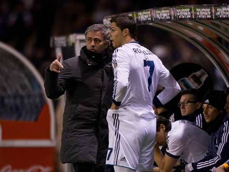 עם רונאלדו. מוריניו ושיא שערים, אתם קולטים?! (Getty)