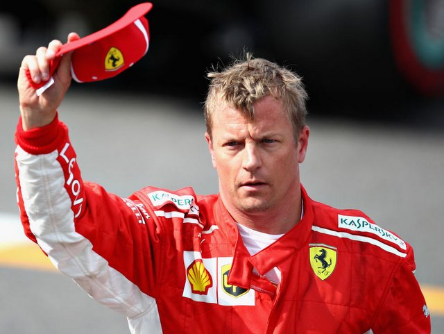 קימי רייקונן במדי פרארי במסגרת אירוע מיוחד שנערך במונזה 2018 (צילום: Getty)