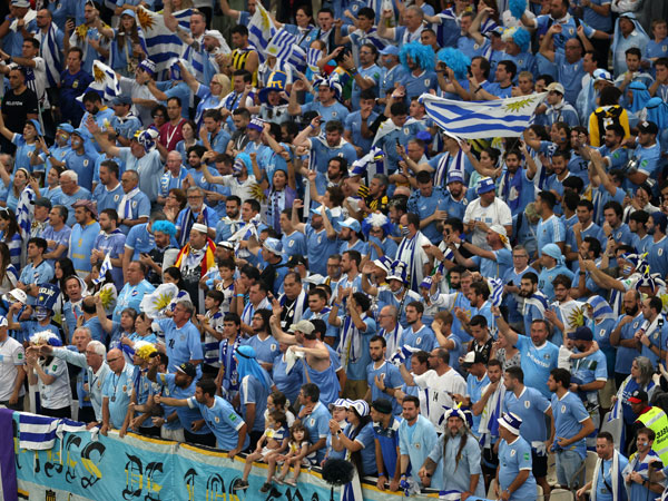 אוהדי אורוגוואי בקטאר. אווירה נהדרת (Michael Steele/Getty Images)