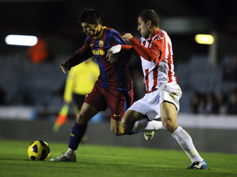 נוליטו במדי בארסה. אנריקה עזר לו (getty)