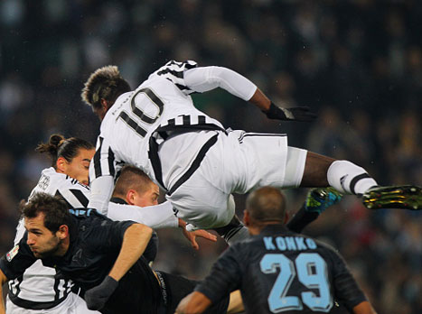 יובה ופוגבה דילגו מעל לאציו (gettyimages)