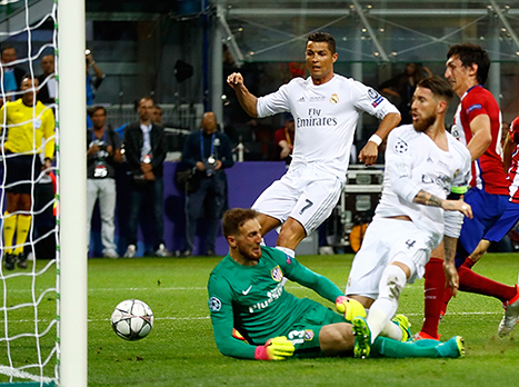 ראמוס כבש בפעם השניה ברצף בגמר (gettyimages)