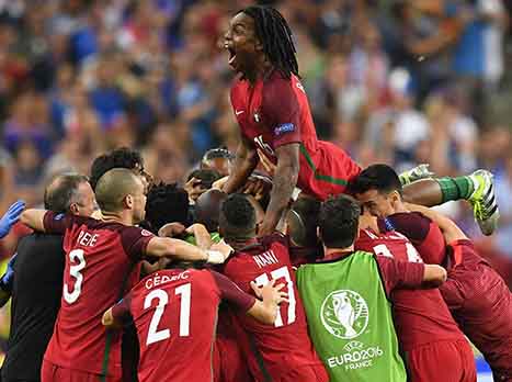 איזה סיום דרמטי. אדר ופורטוגל אלופי אירופה (getty)