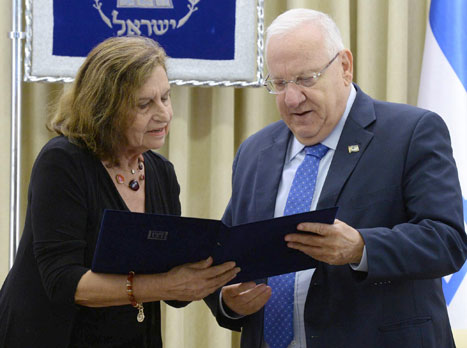ריבלין מקבל את התוצאות מבקנשטיין (מארק ניימן/ לע"מ)