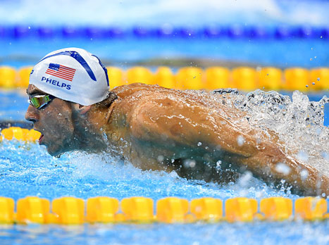 מייקל פלפס. עלה מהמקום החמישי (getty)