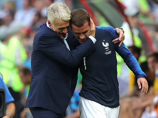 דשאן עם גריזמן, המאמן בונה על הכוכב שלו (getty)