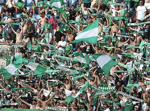 הקהל לא התייאש וצבע גם הפעם את היציע (צילום: אלן שיבר)