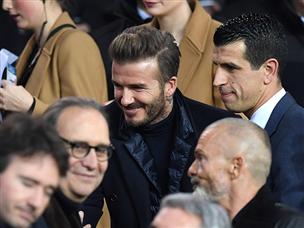 דייויד בקהאם הגיע לצפות בשתי האקסיות שלו (getty)