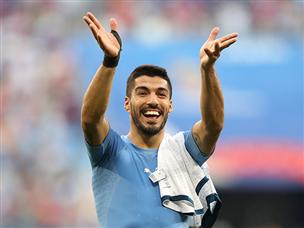 סוארס בטירוף. כמה רחוק יכולה אורוגוואי להגיע? (GETTY)