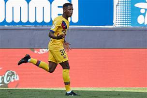 פאטי. הכובש הצעיר ביותר של ברצלונה בליגה (Getty)