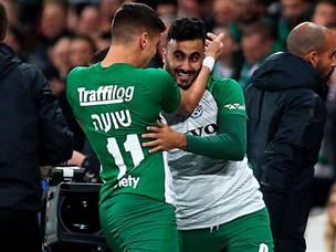 ומוחמד עוואד הציל לירוקים נקודה. או כך לפחות חשב (צילום: אלן שיבר)