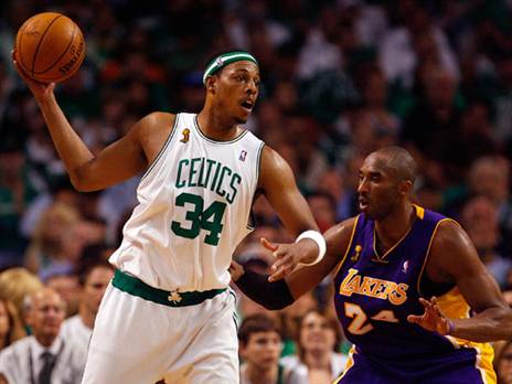 במשחק שיא נגד קובי, פירס קיבל את הכינוי שלו (GETTY)