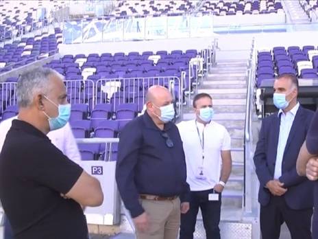 גרוטו וכלפון התרצו מביקורת הפתע. (ברני ארדוב)