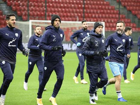 שחקני הנבחרת באימון המסכם בסלובקיה (באדיבות ההתאחדות לכדורגל)